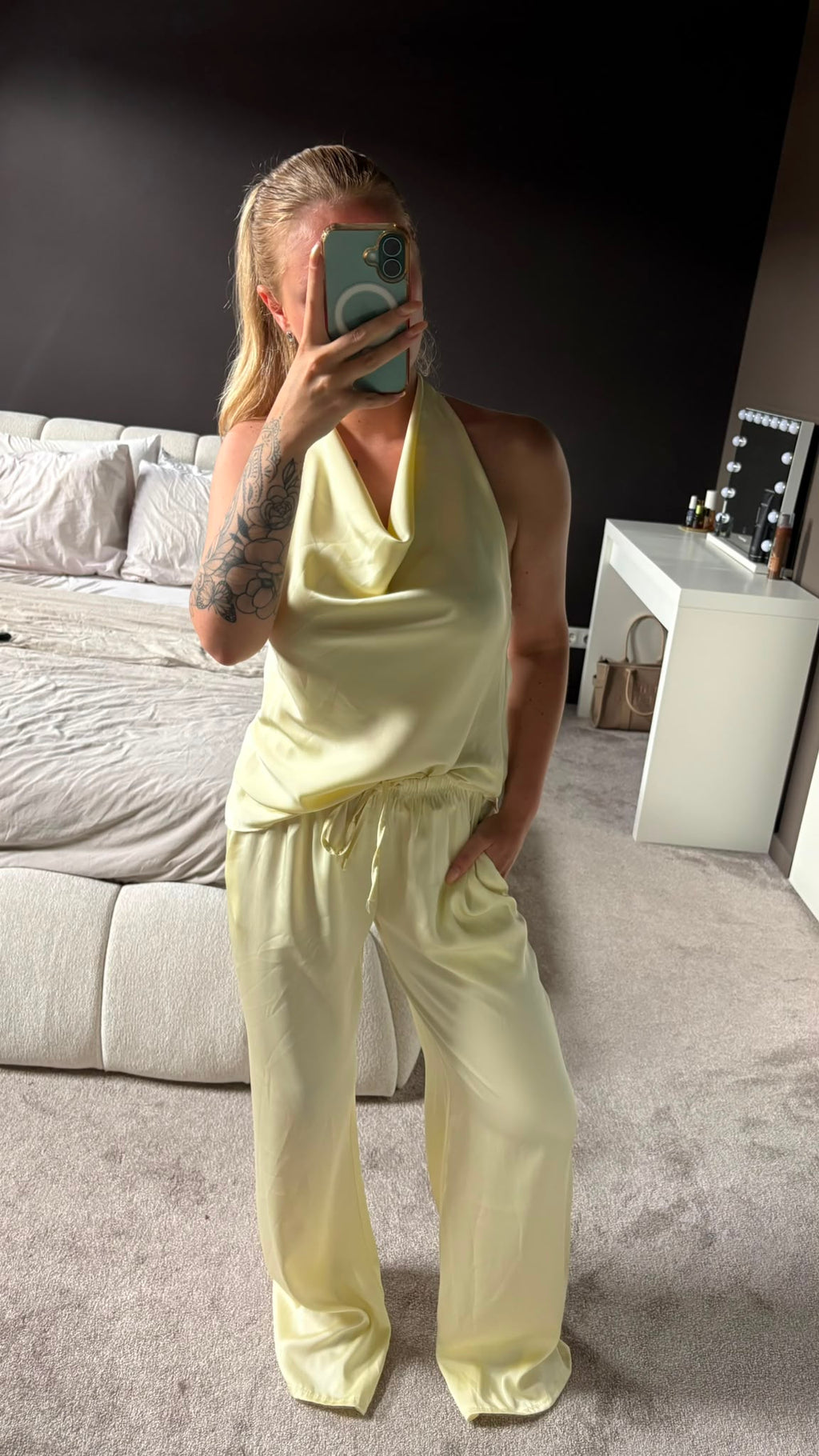 Satijnen Halter Set
