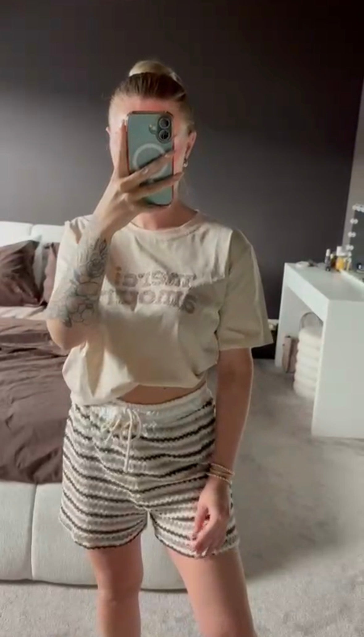 Gehaakte striped set
