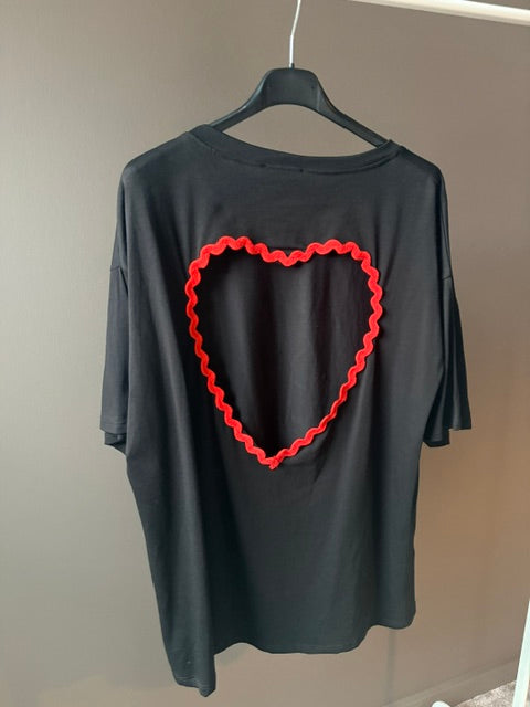 Heart open back top