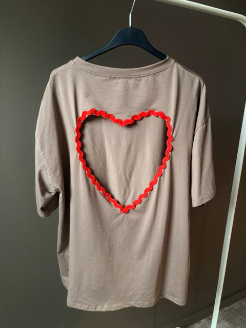 Heart open back top