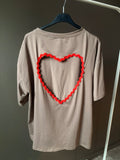 Heart open back top
