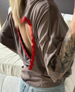 Heart open back top